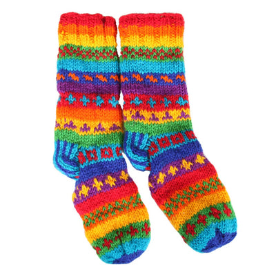 Fleece Lined Rainbow Socks