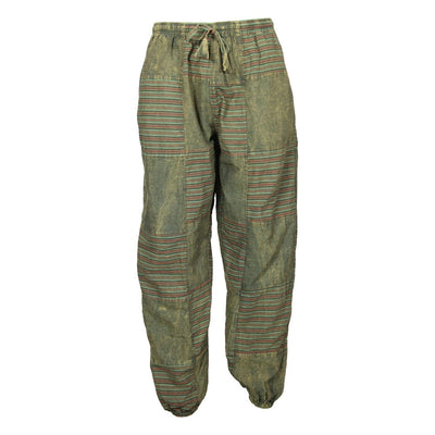 Patch Cotton Jogger Harem Pants