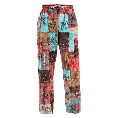Patchwork Cotton Cargo Trousers