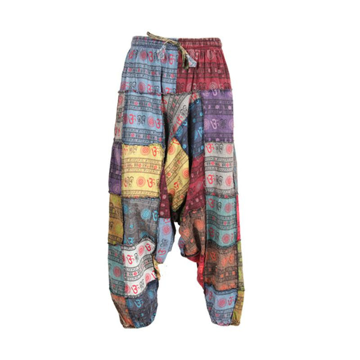 Colourblock Patchwork Painted Harems