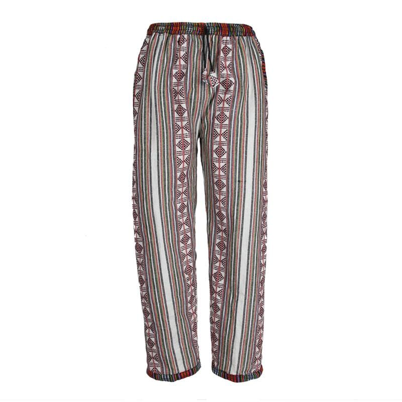 Colourful Patterned Fleece Lined Trousers