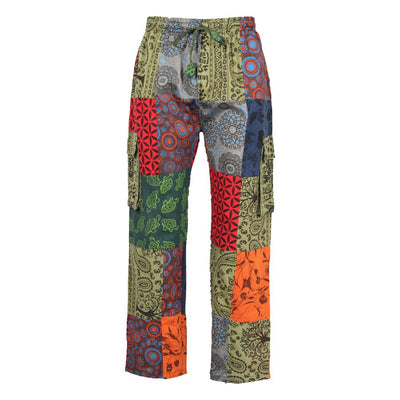 Screen Print Patchwork Trousers