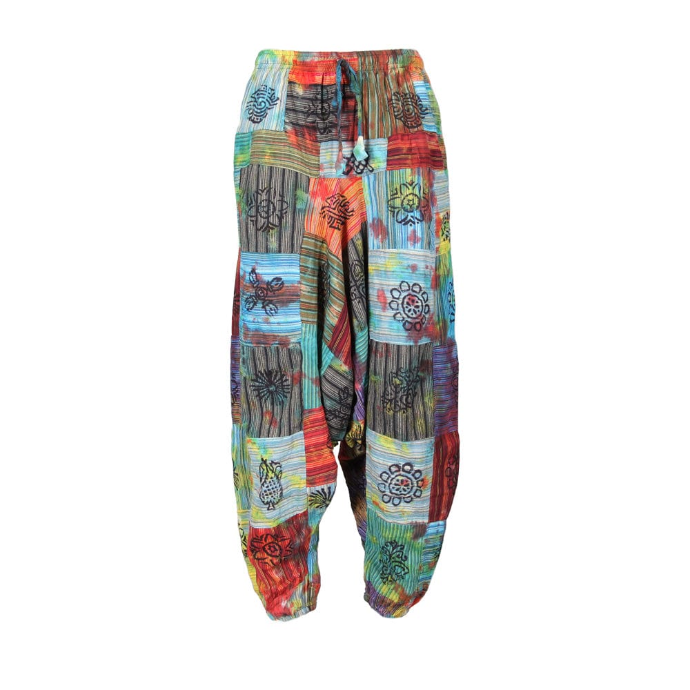 Men's Tie Dye Patchwork Harem Joggers