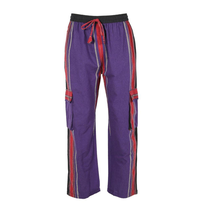 Men's Cotton Striped Cargo Trousers