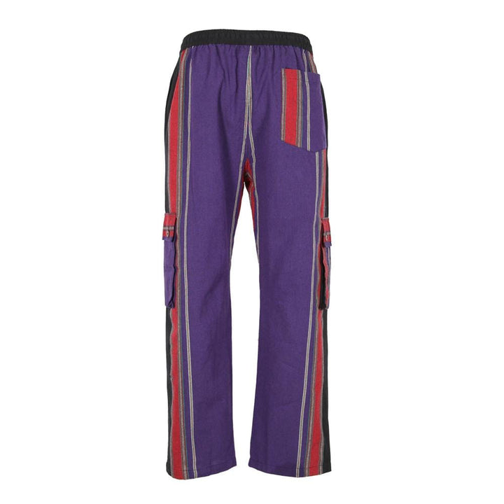 Men's Cotton Striped Cargo Trousers