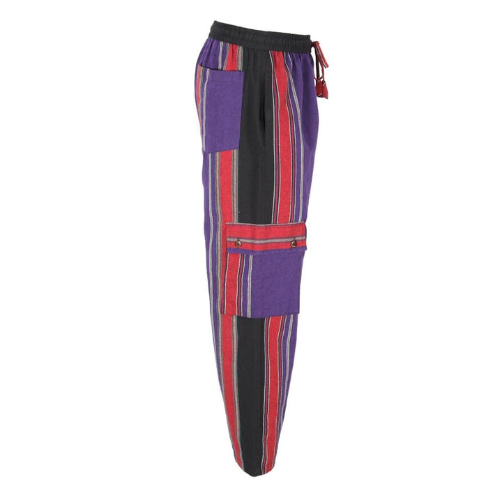 Men's Cotton Striped Cargo Trousers