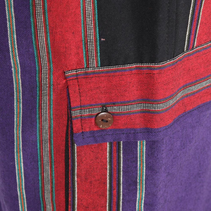 Men's Cotton Striped Cargo Trousers