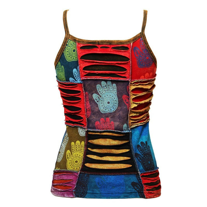 Hamsa Printed Vest Top