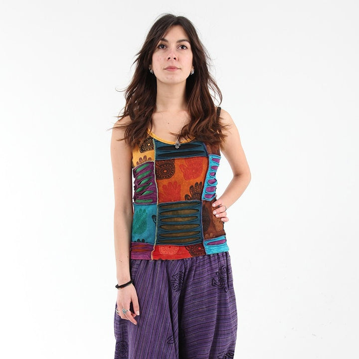 Hamsa Printed Vest Top