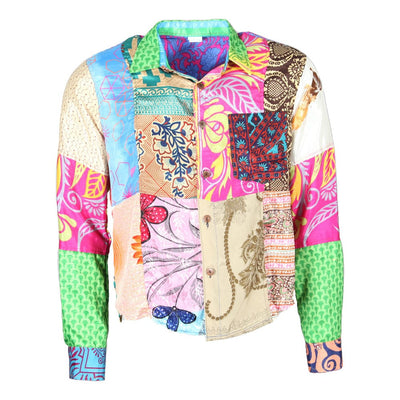 Men's Sari Patchwork Shirt