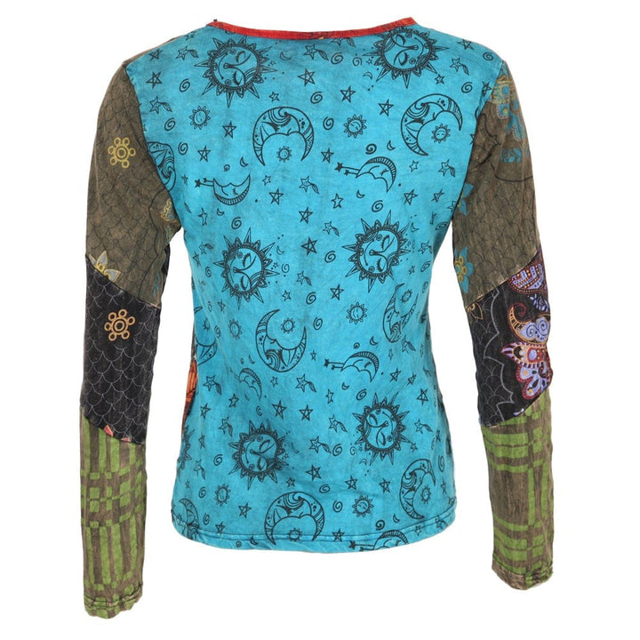 Long Sleeve Patchwork Top