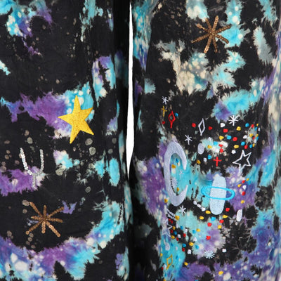 Embroidered Celestial Tie Dye Harem Pants