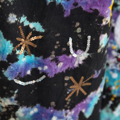 Embroidered Celestial Tie Dye Harem Pants