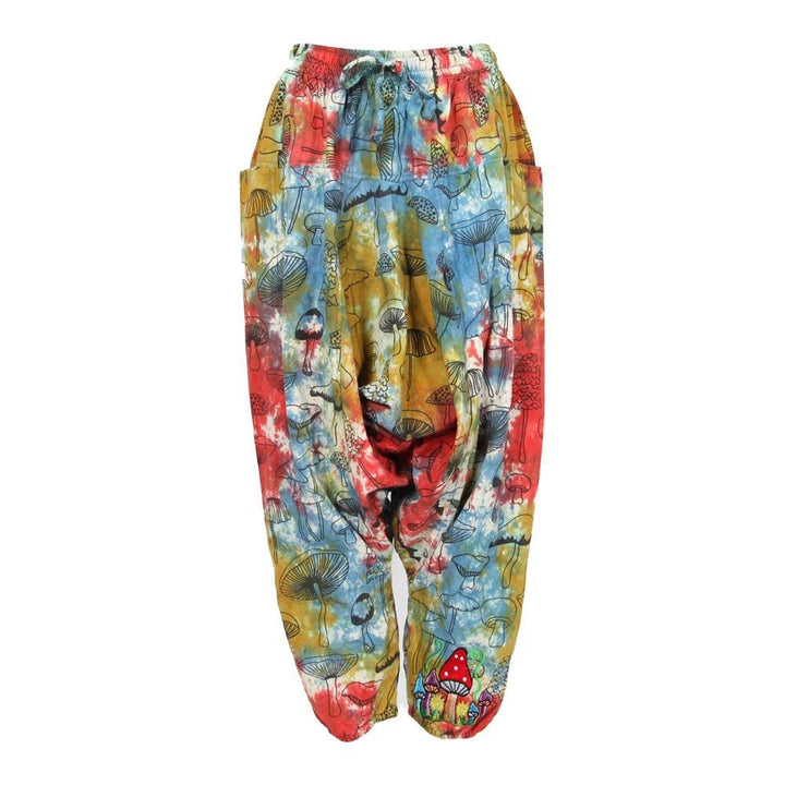 Men's Tie Dye Mushroom Print Harem Pants