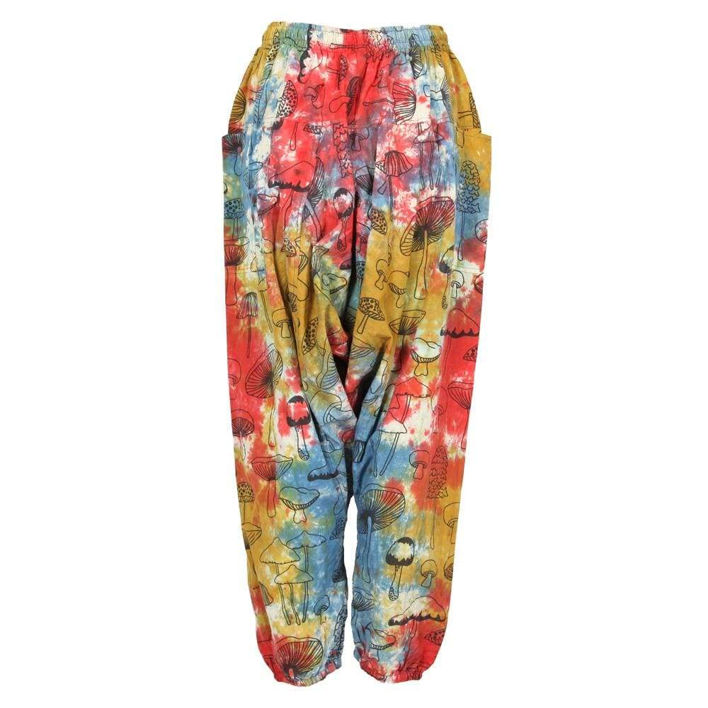Men's Tie Dye Mushroom Print Harem Pants