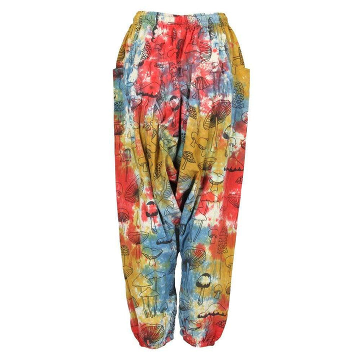 Men's Tie Dye Mushroom Print Harem Pants