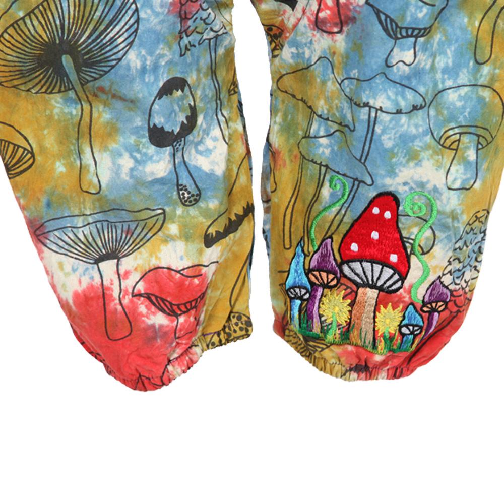 Men's Tie Dye Mushroom Print Harem Pants