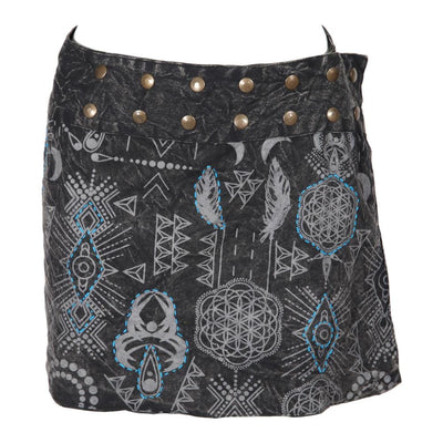 Embroidered & Screen Print Popper Skirt
