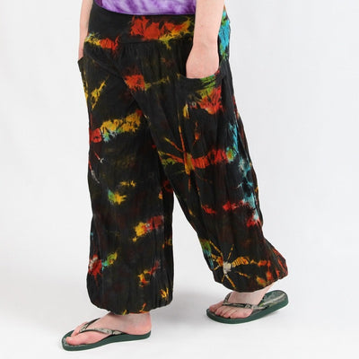 Tie Dye Foldover Harem Pants