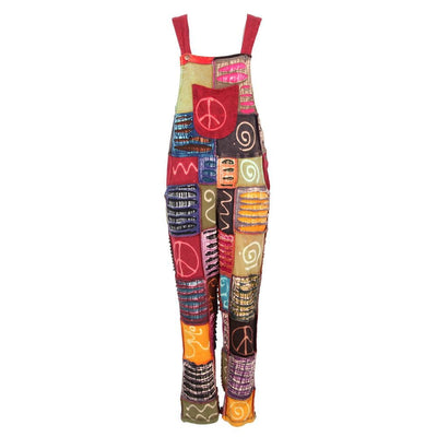 Jersey Cotton Patchwork Dungarees