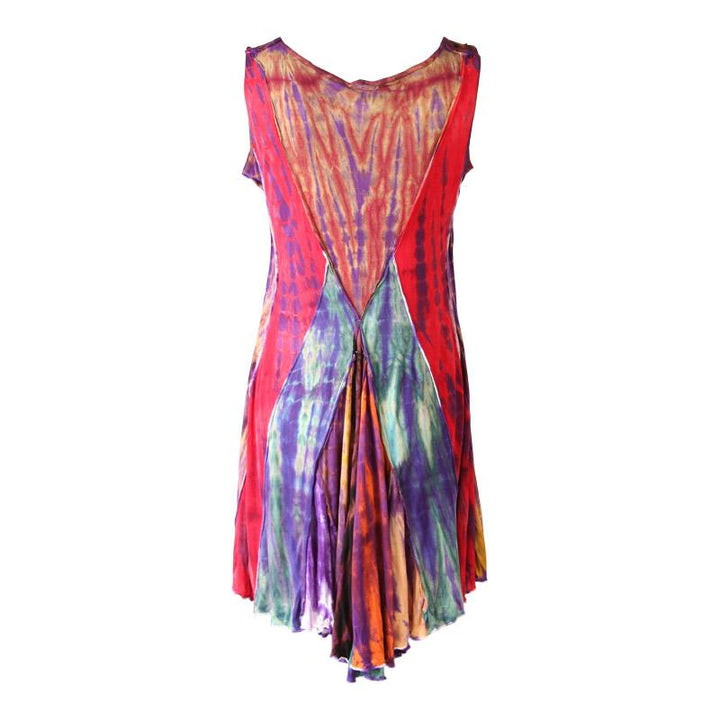 Tie Dye Panel Swing Dress