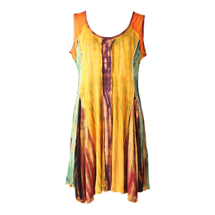 Tie Dye Panel Swing Dress