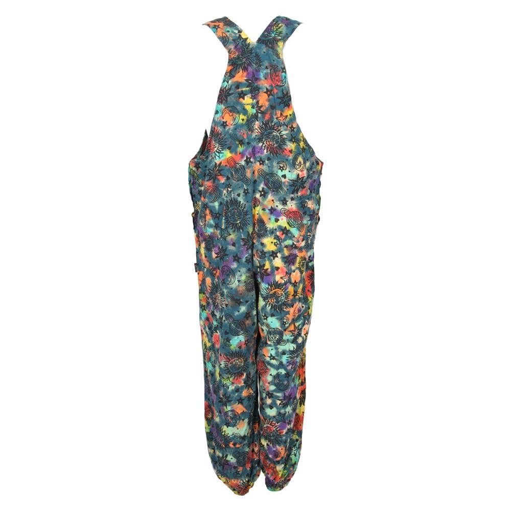 Sun & Moon Print Dungarees