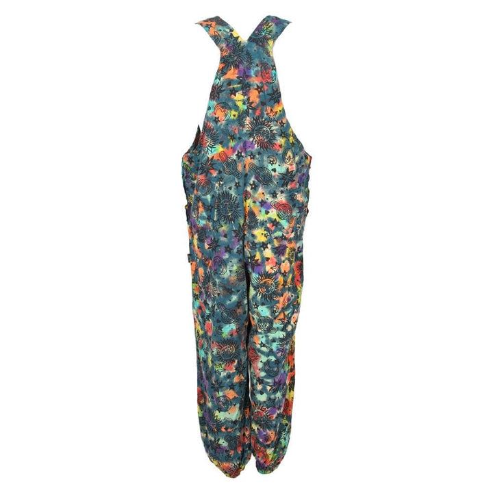 Sun & Moon Print Dungarees