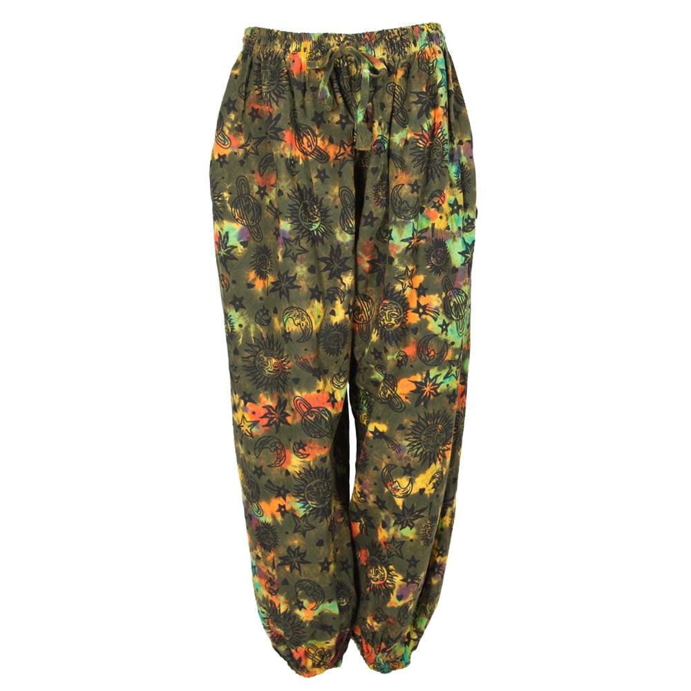Men's Sun & Moon Print Harem Pants