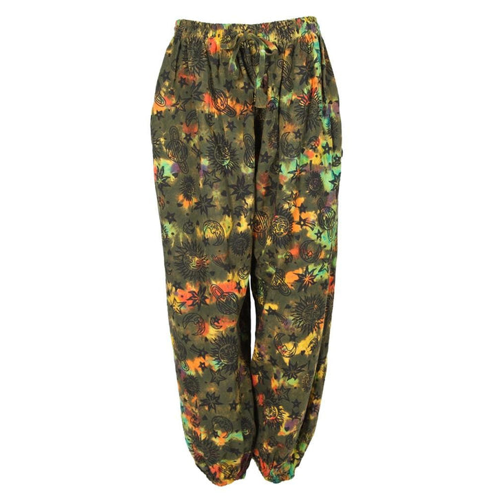 Men's Sun & Moon Print Harem Pants