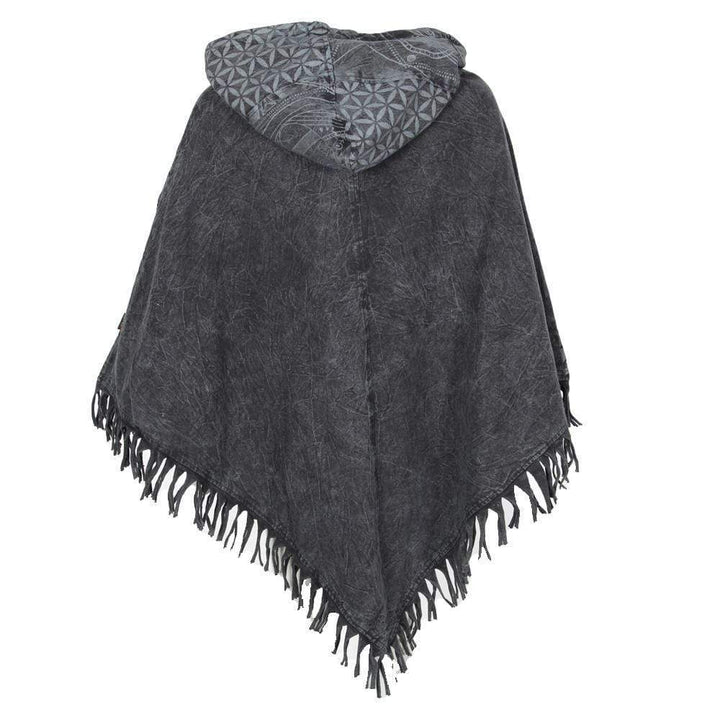 Hooded Tassel Poncho.