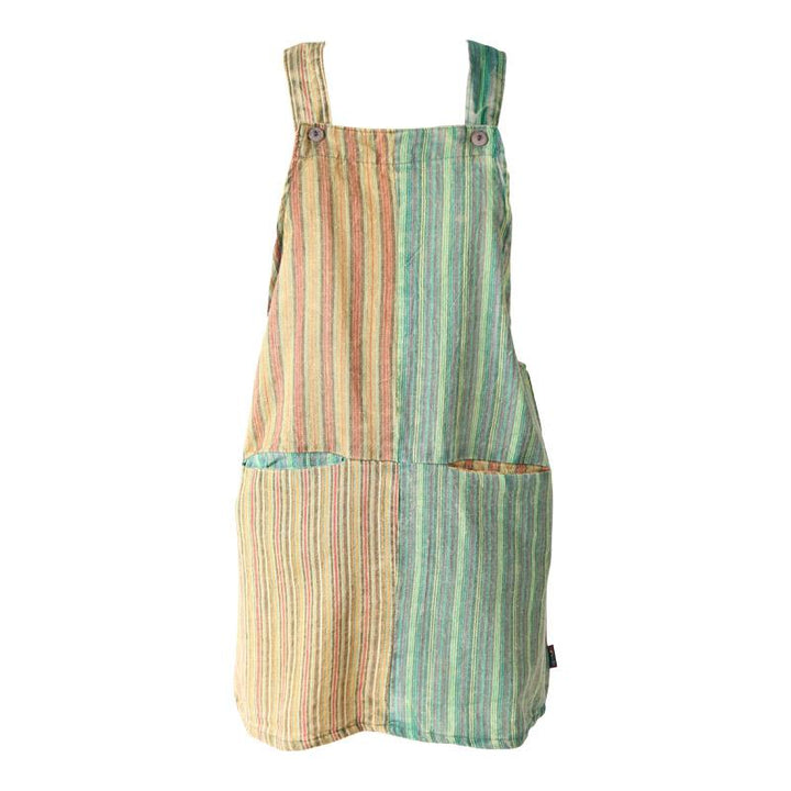 Stripe Dungaree Dress