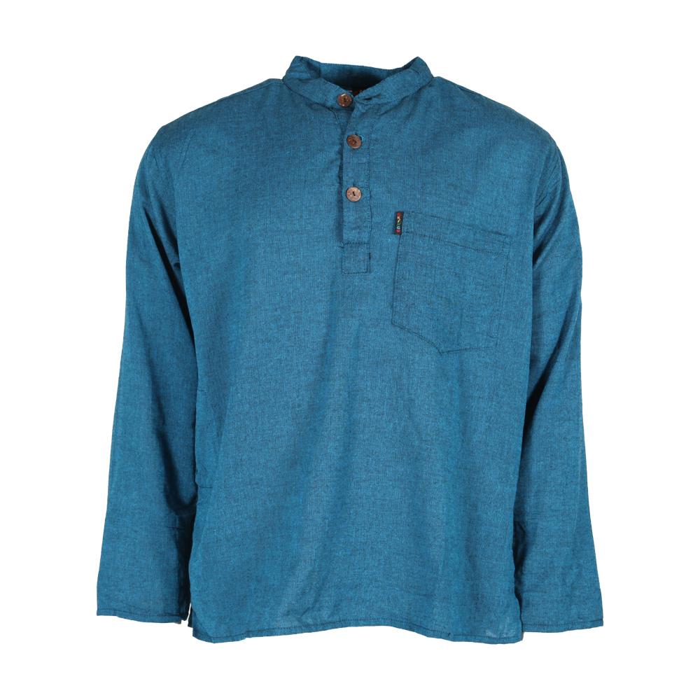 Men's Cotton Teal Kurta Shirt
