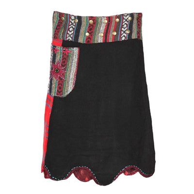 Midi Blanket Popper Skirt