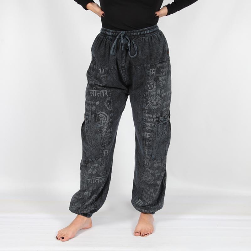 Stone Washed Om Joggers