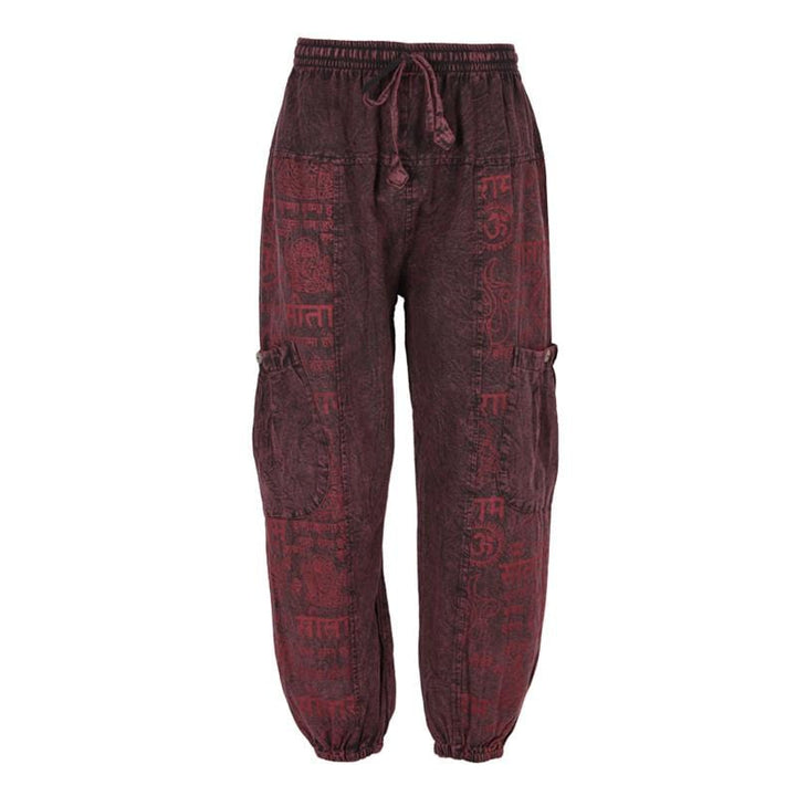 Stone Washed Om Joggers