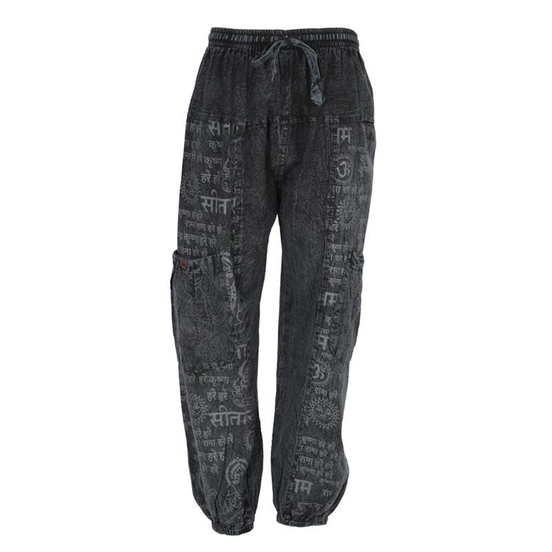 Stone Washed Om Joggers