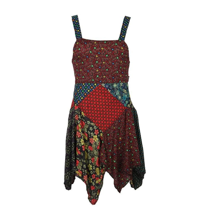 Floral Pixie Hem Patchwork Vest Top