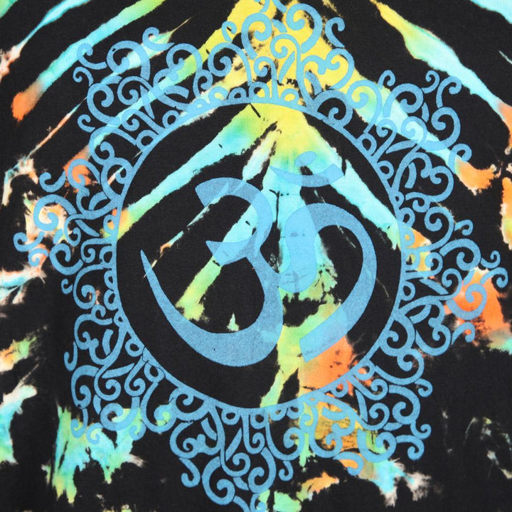 Oversized OM Print Tie Dye T-Shirt