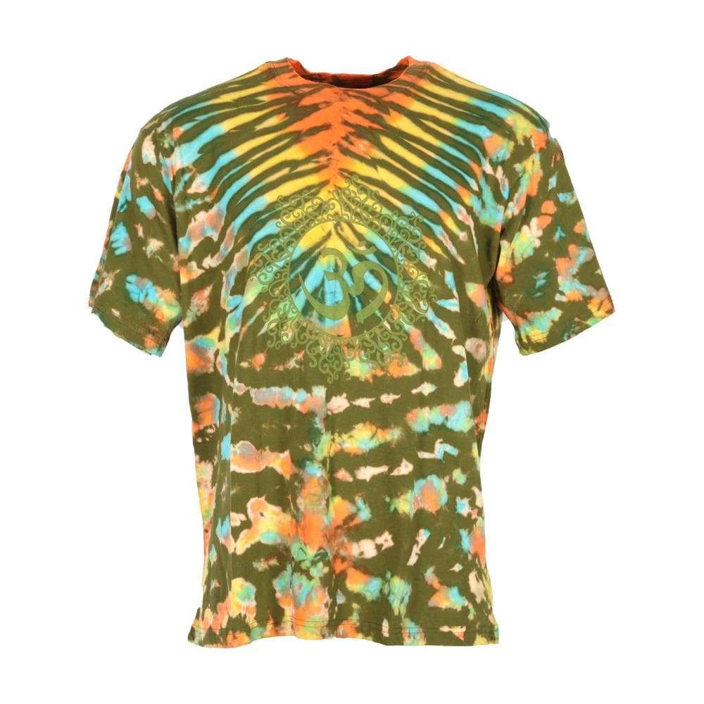 Oversized OM Print Tie Dye T-Shirt