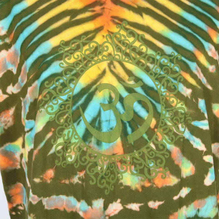 Oversized OM Print Tie Dye T-Shirt