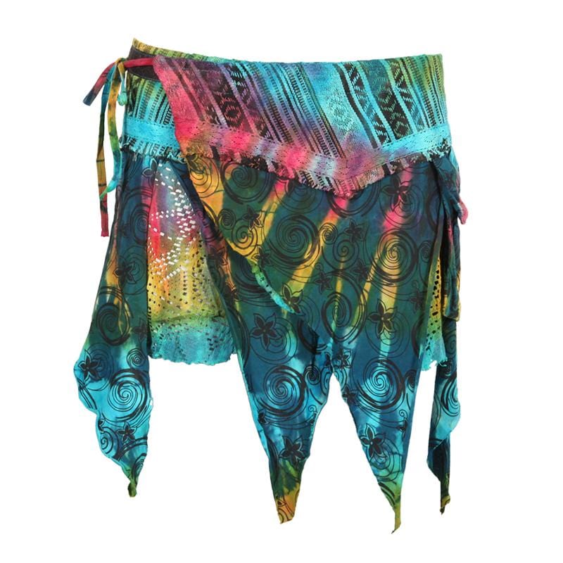 Micro Tie Dye Wrap Skirt