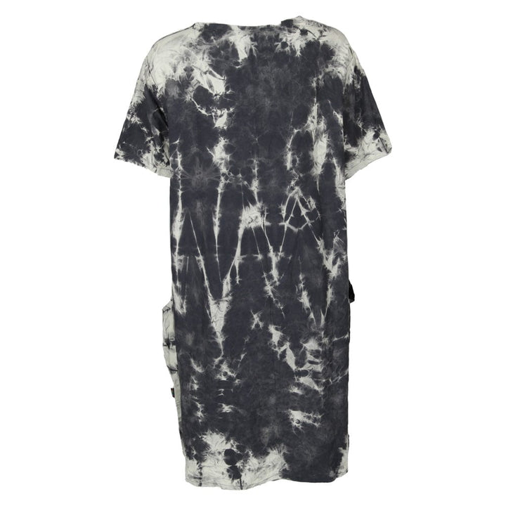 Oversize Black Tie Dye Smock Dress