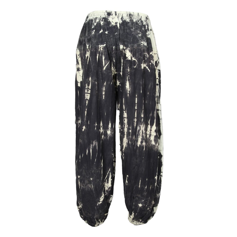 Men's Black Tie Dye Jogger Harem Pants
