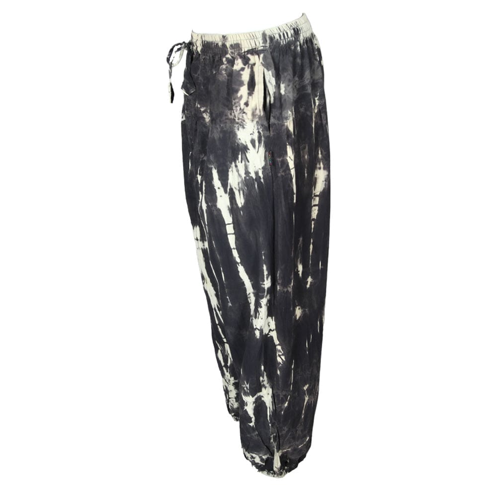 Men's Black Tie Dye Jogger Harem Pants