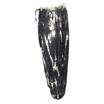 Men's Black Tie Dye Jogger Harem Pants