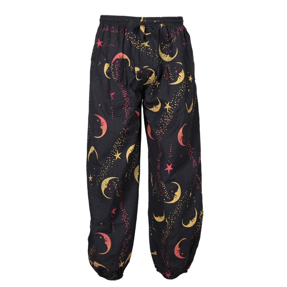 Men's Moon & Stars Screen Print Harem Pants