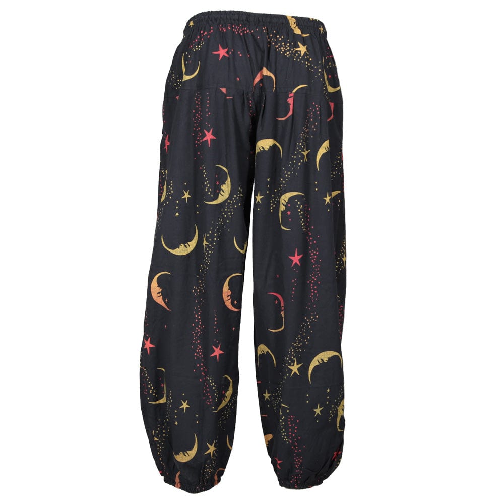 Men's Moon & Stars Screen Print Harem Pants