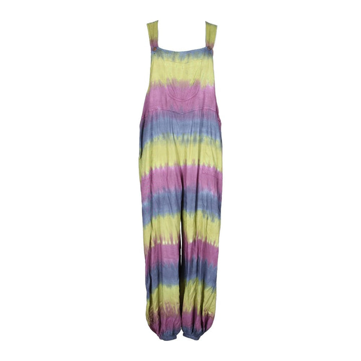 Striped Tie Dye Dungarees