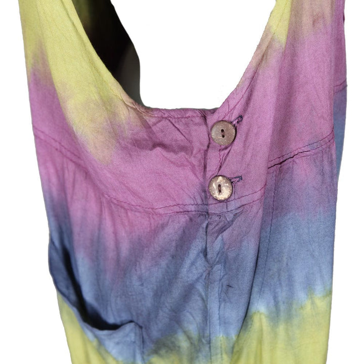 Striped Tie Dye Dungarees